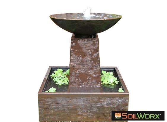 Aquarius Solar Fountain – Medium Rust